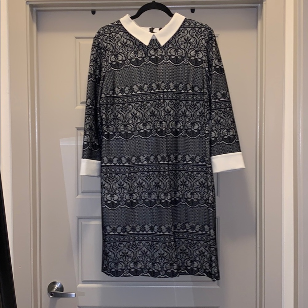 Ivanka Trump size 16 black lace like dress